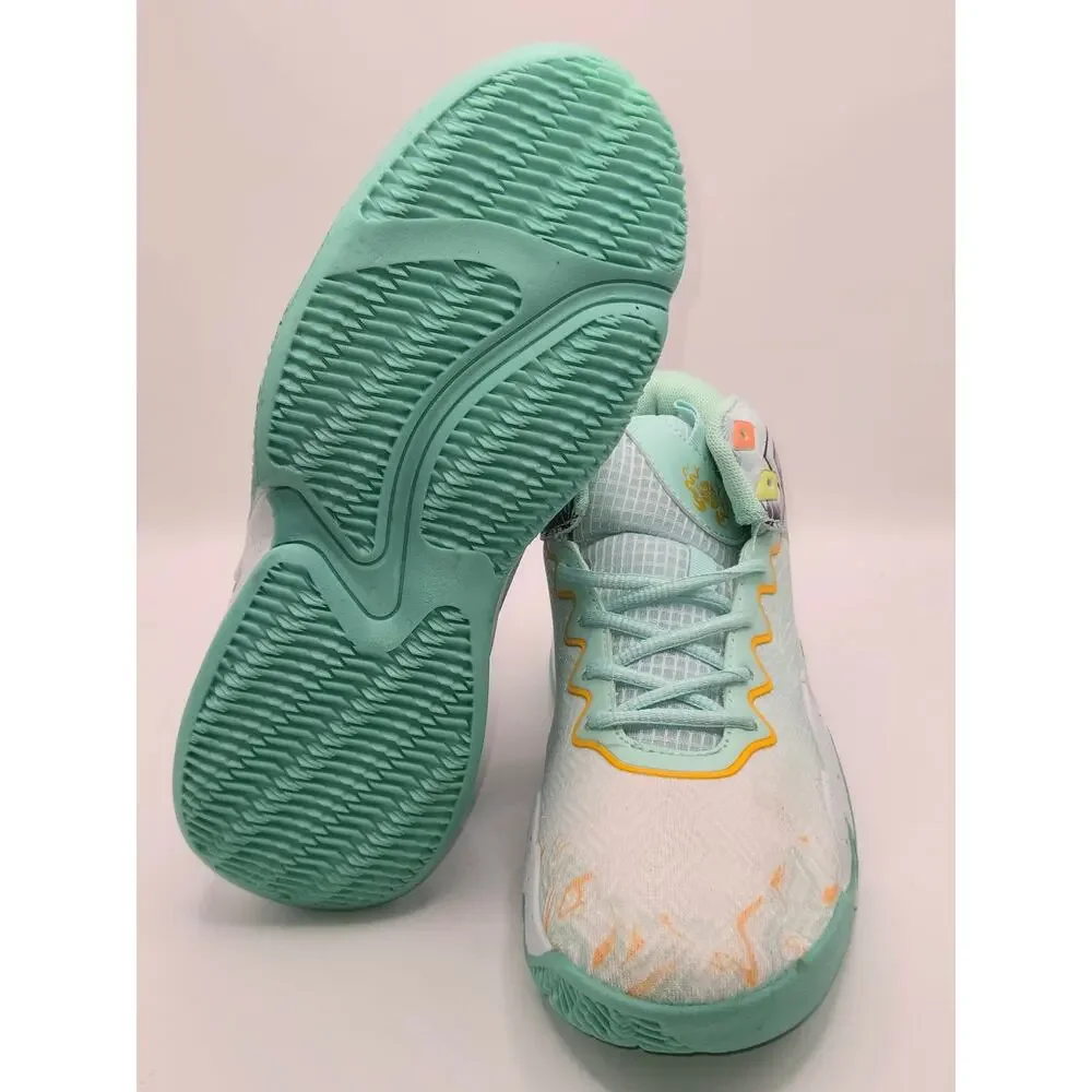 CLIBANG Kids Basketball Shoes Mint White Orange Men's US 8.5/ Women's 10 NWOB